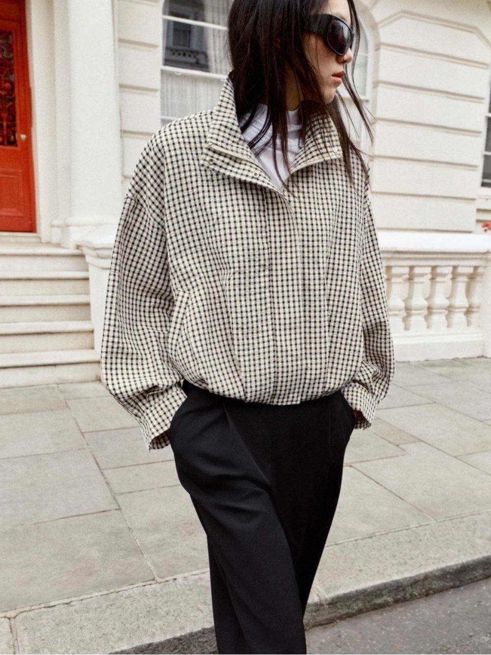 *New* Viral Zara Plaid Bomber Jacket Size M